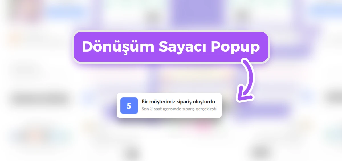 Dönüşüm Sayacı Popup