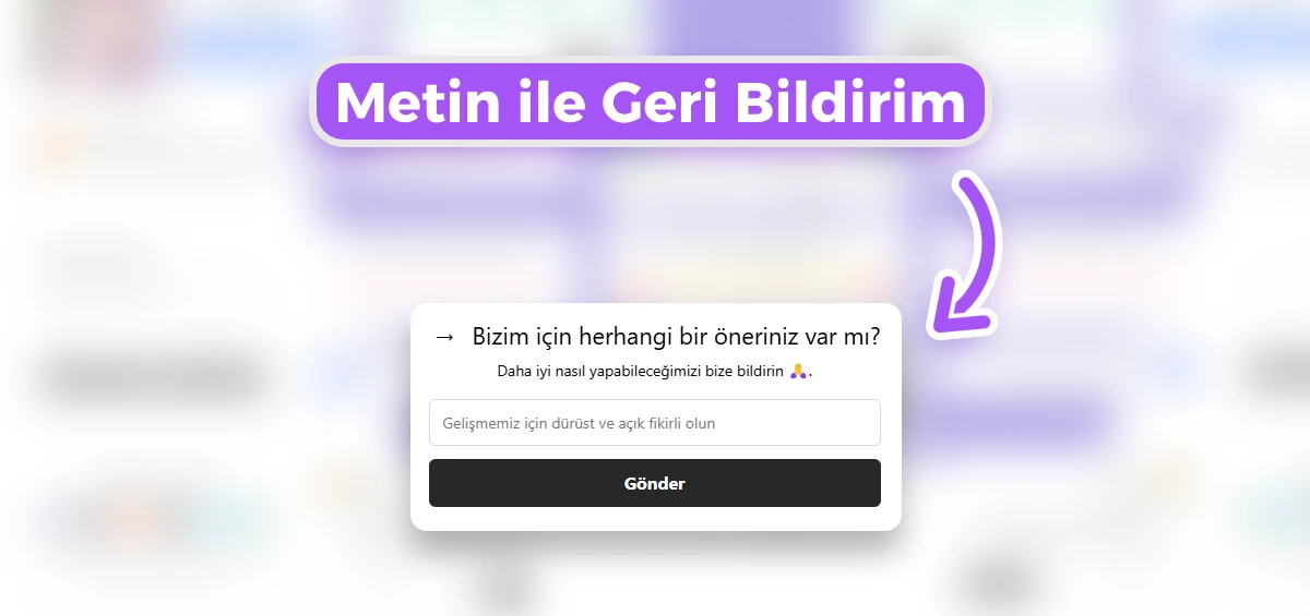 Metin ile Geri Bildirim