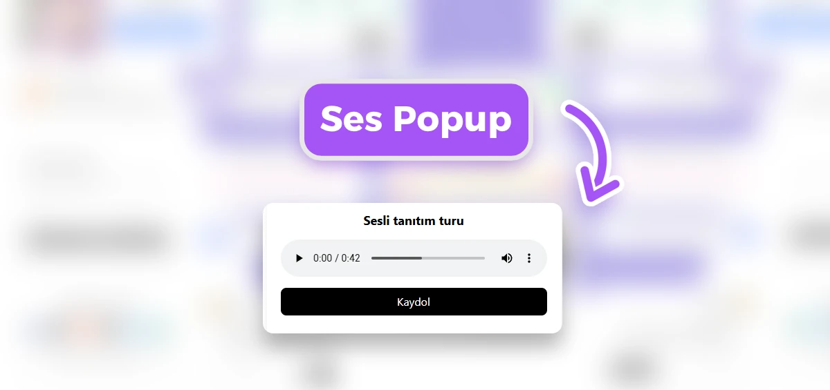 ses popup aracı