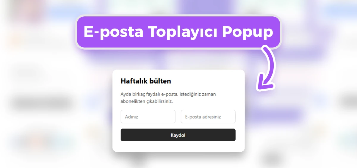 E-posta Toplayıcı Popup